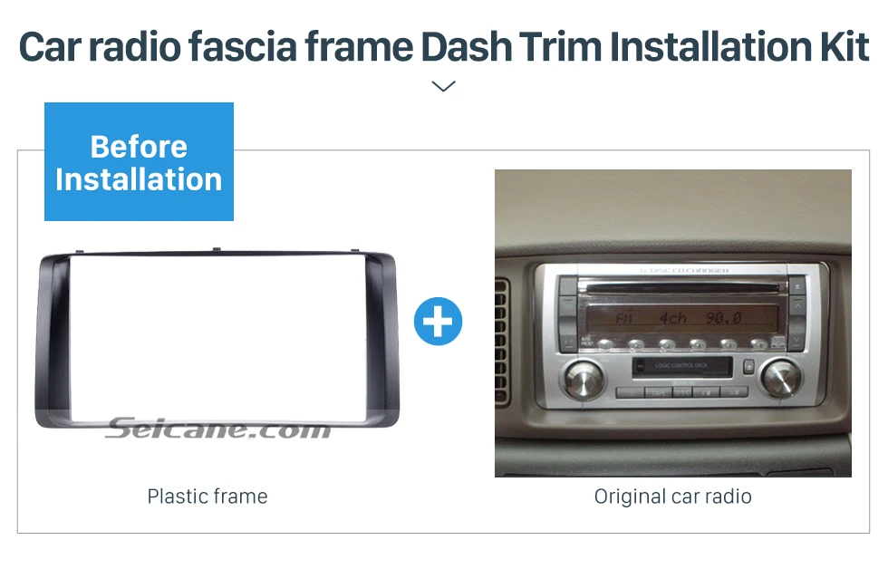 Seicane двойной Din 178*100 мм установка приборной панели комплект накладка DVD панель Верхняя Автомобильная стерео рамка для 2003-2006 Toyota Corolla