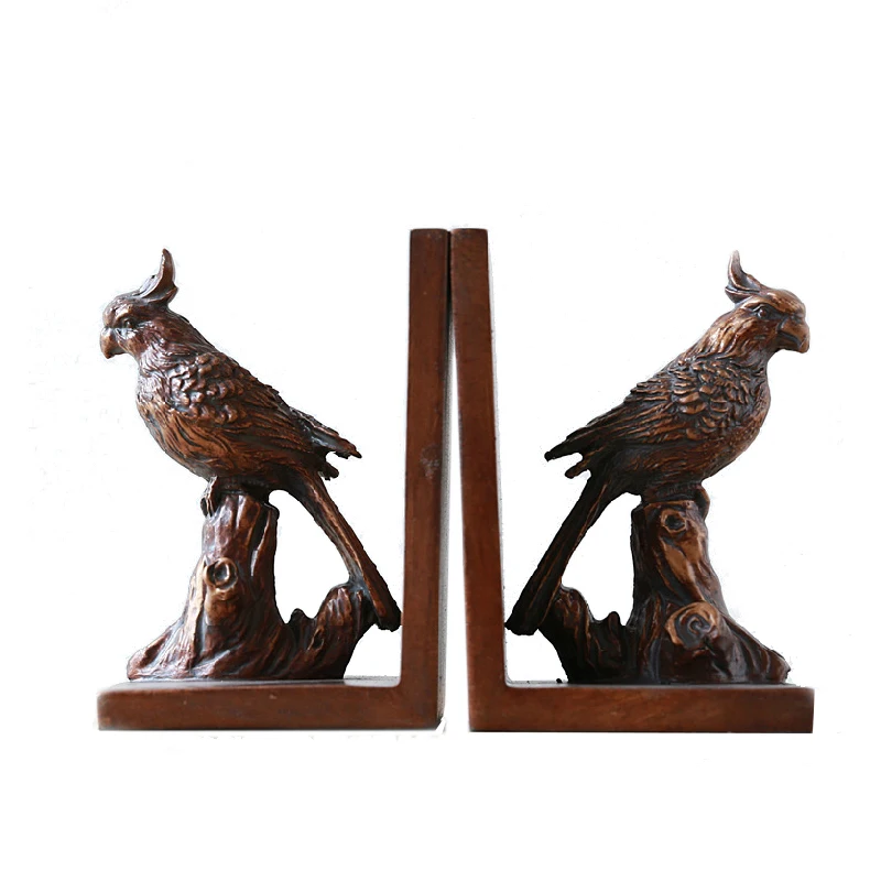 ديكور المنزل الراتنج الكتب الدفتين الببغاء يربك الحلي نوم المفروشات ديكور المنزل مكتب خزانة الكتب خزانة هدية نموذج