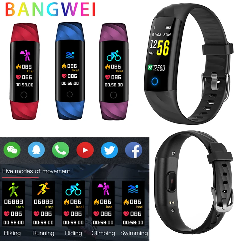 

Smart Bracelet Real-Time Heart Rate Blood Pressure Monitor Waterproof Sport Smart Watch For Android IOS Swimming Fitness Tracker