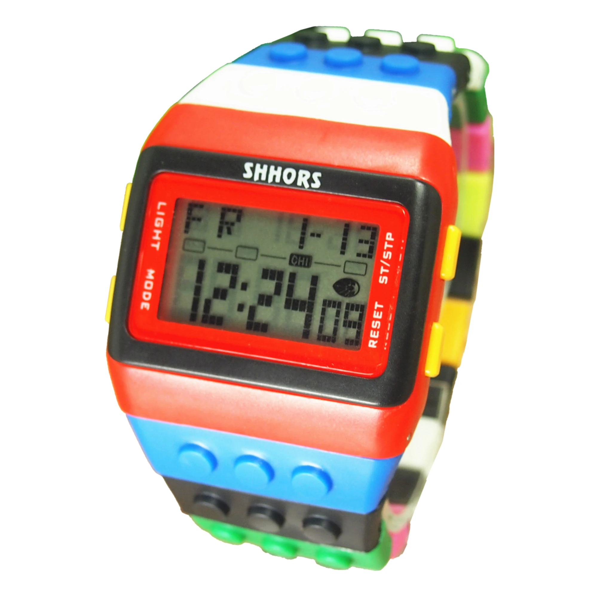 Практичные SHHORS радуга цвет многофункциональный водонепроницаемый светодиодный детские наручные часы Плавание цифровые спортивные часы наручные часы