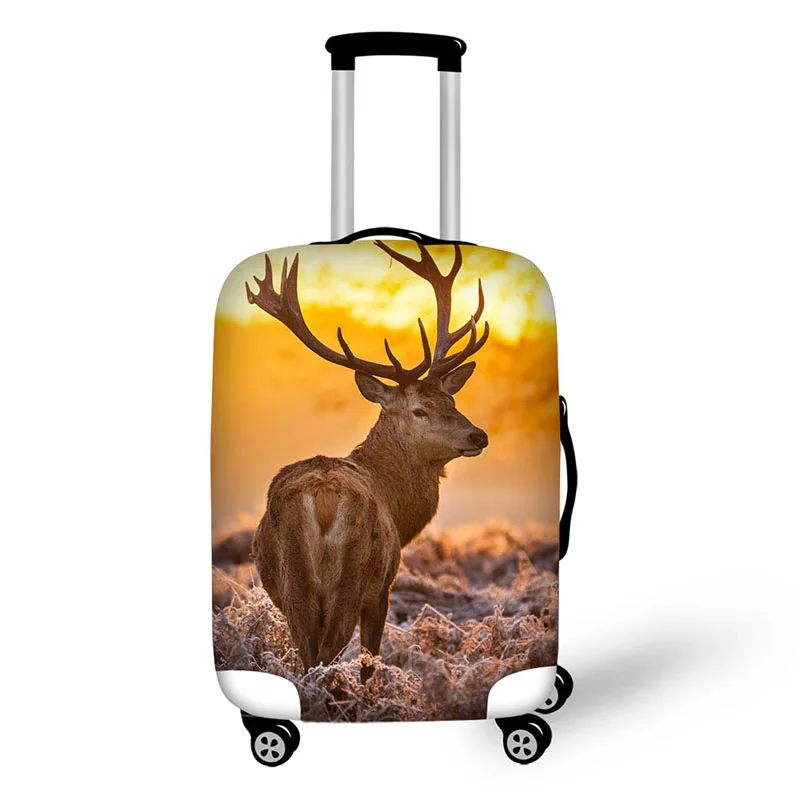 Animal Elk Print Travel Accessories Suitcase Protective Covers 18-32 Inch Elastic Luggage Dust Cover Case Stretchable Animal Elk Print Travel Accessories Suitcase Protective Covers 18-32 Inch Elastic Luggage Dust Cover Case Stretchable