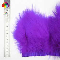Z & Q & Y Довольно Турция хвост краситель фиолетовый перо 2 м ткань край DIY костюм украшения этап Производительность
