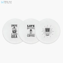 Винтаж Ретро черный, белый цвет кофе Отправить предложение Типографика керамика подставки подарок творческий дом Кафе до кухня дополнительный коврик напиток