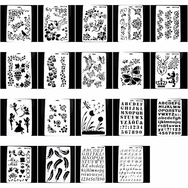 diy layering painting template stencils for diy scrapbooking photo