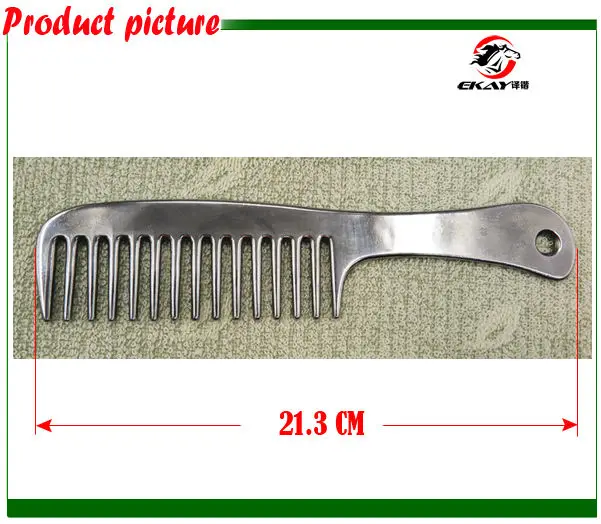 Free shipping Aluminum horse comb,pet's comb ,hand polished,metal comb