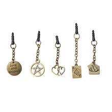 1 шт. Ретро мобильный пыли плагин прекрасный телефон 3,5 мм металлическая пыль разъем для наушников телефон украшения