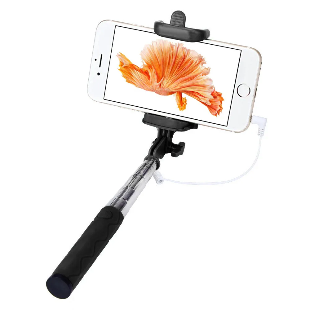 

Universal Smartphone Retractable Portable Folding Handheld Remote Control Monopod Mobile Selfie Stick #Zer