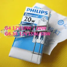 Горячая G4 12V10W/20 W G6.35 12V35W/50 Вт лампы вставленные бусины с украшением в виде кристаллов галогеновая лампа 50 шт./лот с Коробочная упаковка