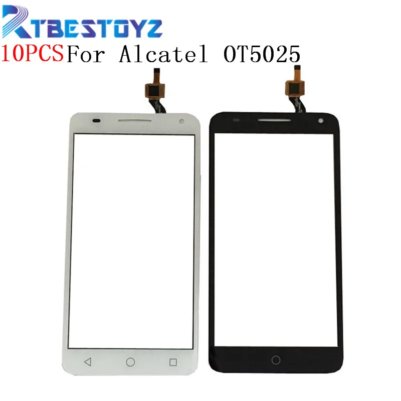 Сенсорный экран RTBESTOYZ 10 шт./лот 5 дюйма дигитайзер переднее стекло для Alcatel One Touch Pop