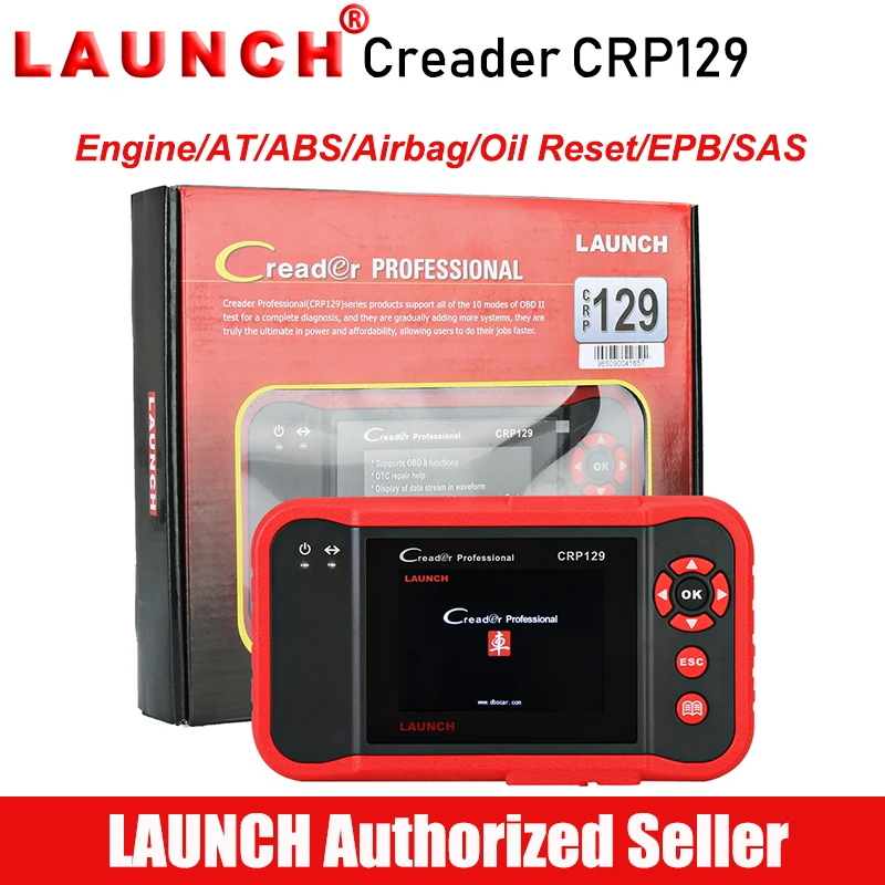

LAUNCH Creader CRP129 OBD2 Scanner Car Diagnostic Tool Auto Diagnostics Tools Autoscanner Engine ABS Airbag Scanner CRP 129