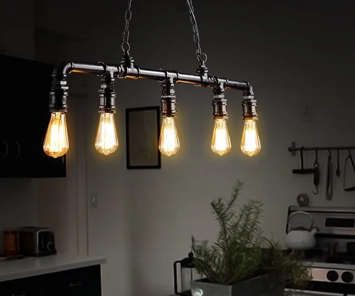 Лофт стиль водопровод лампа Эдисон подвесные светильники Винтаж промышленное освещение для обеденная дома Droplight Lamparas