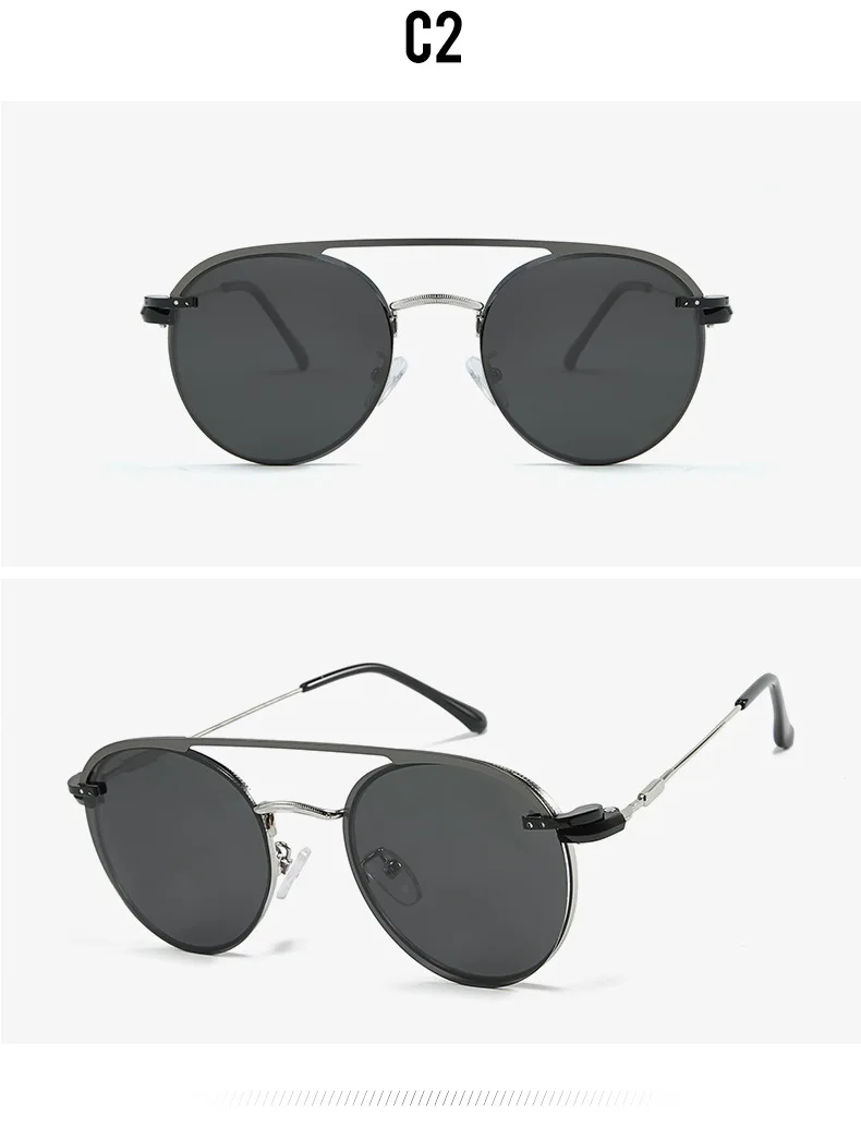 Качественный набор для женщин и мужчин, зеркальные металлические круглые оптические очки для близорукости, оправа с магнитом, поляризованные солнцезащитные очки с зажимом в коробке FML