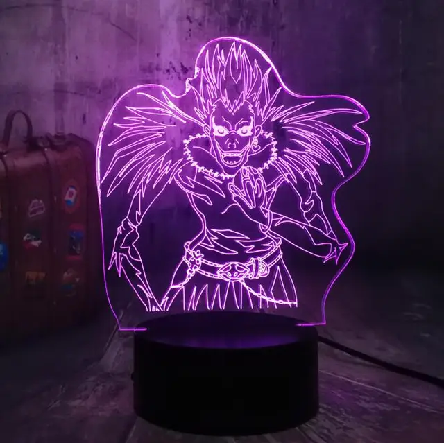 3D Illusion Lamp Led Night Light Death Note Yagami 7 colori Tavolo Scrivania Home Bedroom Decor Natale Movie Fans Regalo Giocattolo per bambino 3D Illusion Lamp Led Night Light Death Note Yagami 7 colori Tavolo Scrivania Home Bedroom Decor Natale Movie Fans Regalo Giocattolo per bambino