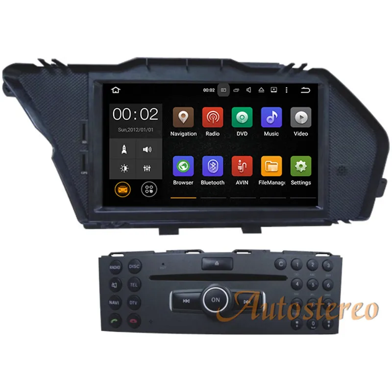 Discount DSP Android 9 64G Car DVD Player GPS Navigation For Mercedes-Benz GLK GLK-Class X204 2008-2010 Car Auto stereo Multimedia Player 15