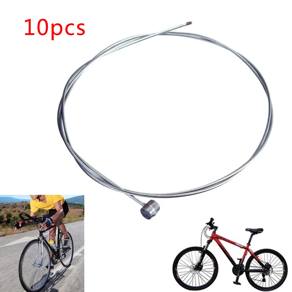 10pcs 1/2/5/10 шт для езды на велосипеде, MTB велосипед Тормозная Линия сердцевина, Внутренний провод Сталь Скорость линии Велосипедный спорт переключения передач фиксированной Шестерни тормозной кабель ZJ55 - Цвет: 10pcs