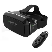 Real 3D Glasses Cardboard!Adjustsble 3D VR Box Virtual Reality Movie Game Glasses For 4.7-6.0″ Phone + Bluetooth Remote Control