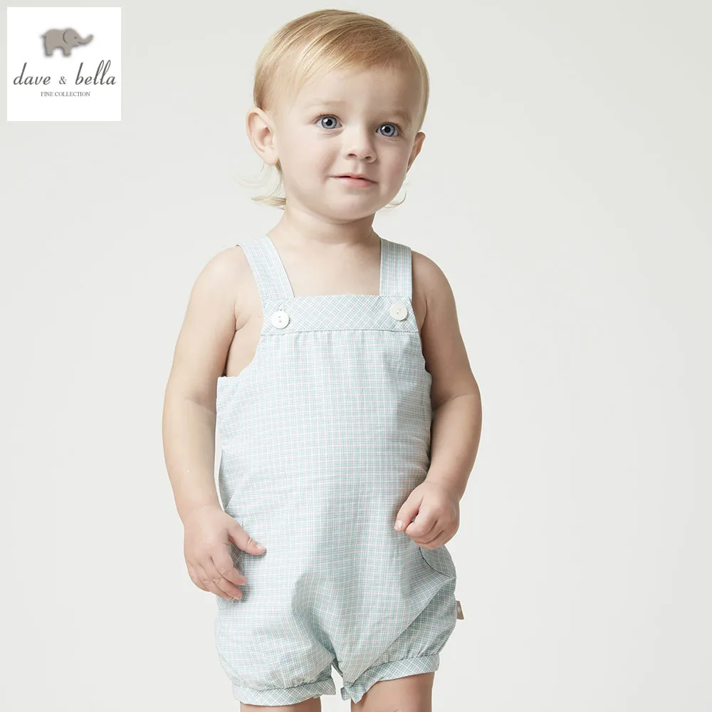 DB4889 dave bella summer new born baby girls cotton romper childs infant romper kids lovely