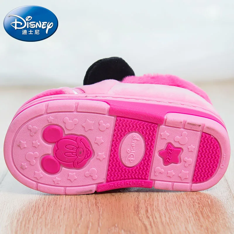 Домашняя обувь Disney с мультяшным Микки из хлопка новинка 2019 теплая детская осенне