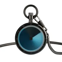 Винтажные фиолетовые ретро карманные часы с циферблатом для мужчин и женщин, креативные постепенные изменения цвета корпуса, кварцевые