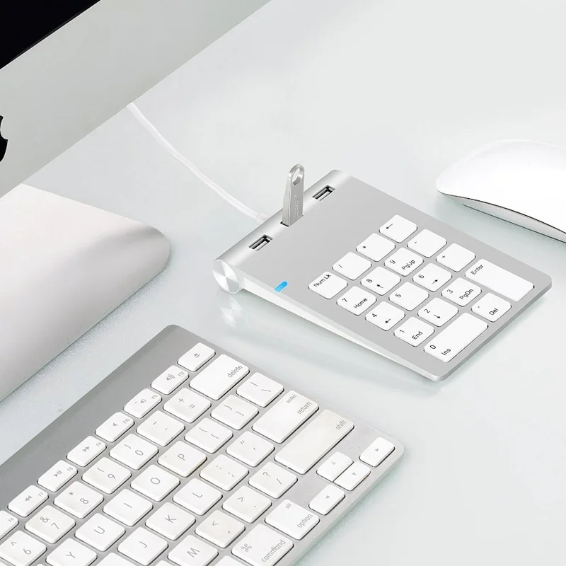 Rocketek USB цифровая клавиатура 18 клавиш с тремя 2.0 концентраторы для мини цифровой