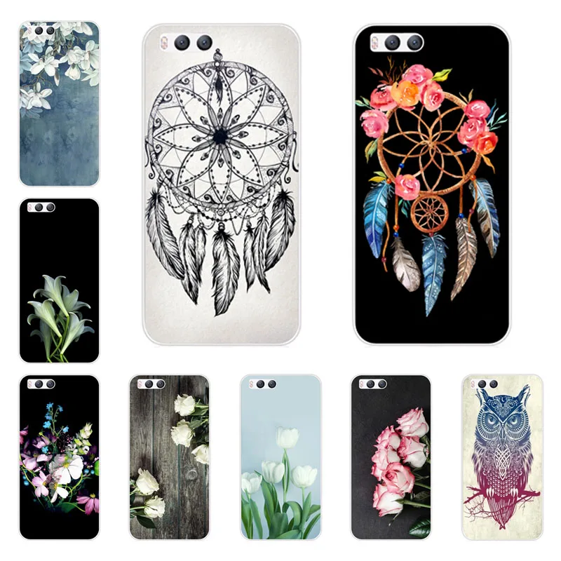 xiaomi mi 6 Case Silicon Popular flowers Painting Soft TPU Back Cover for mi6 Protect Phone cases shell |