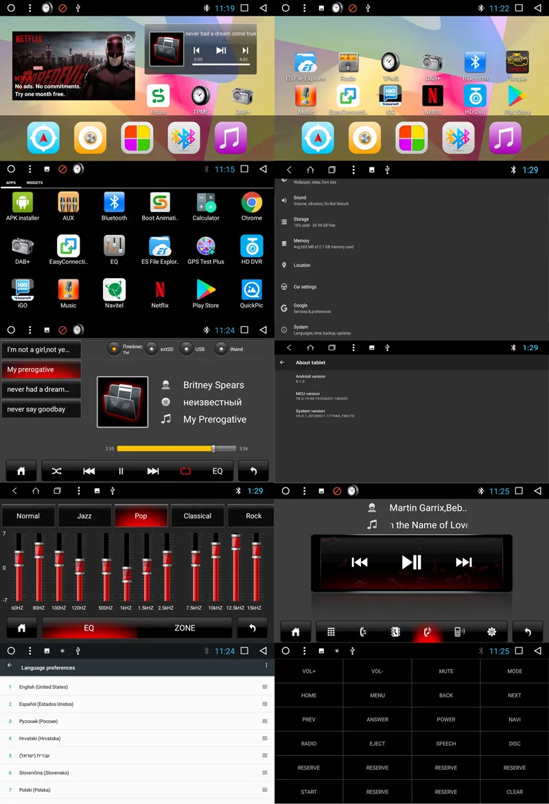 t8 menu