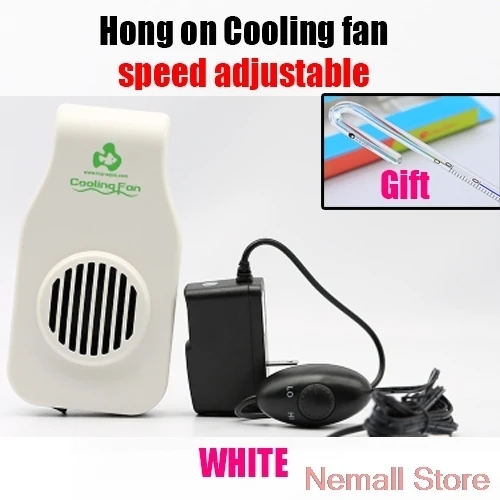 240V Top Adjustable Mini Aquarium Cooling Hang On Fan With ADA Thermometer Water Plant Fish Reef Coral Tank Temperature Reduce - Цвет: Unadjustable White