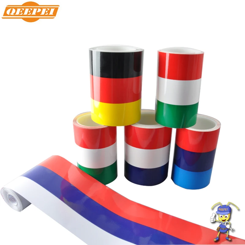 

5M 3 Color Car Sticker Russia Flag Stripe Car Hood Vinyl Sticker Body Decal Styling Vehicle Automobile Pegatinas
