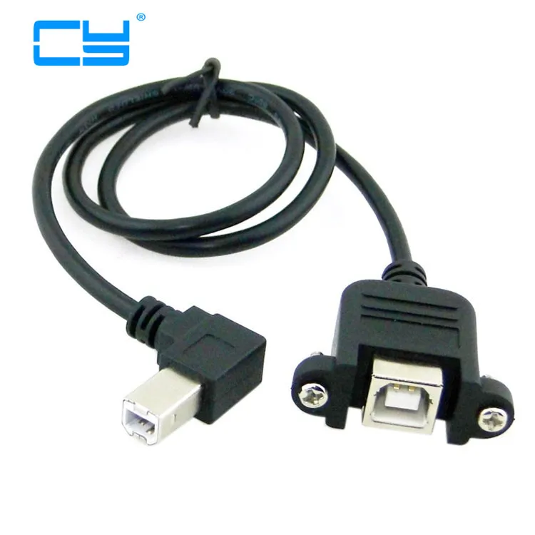 1 м 3ft USB 2.0 кабель принтера USB 2.0 B Интерфейс мужчин и женщин USB 2.0 90 градусов локоть кабель для Canon HP Samsung 50 см