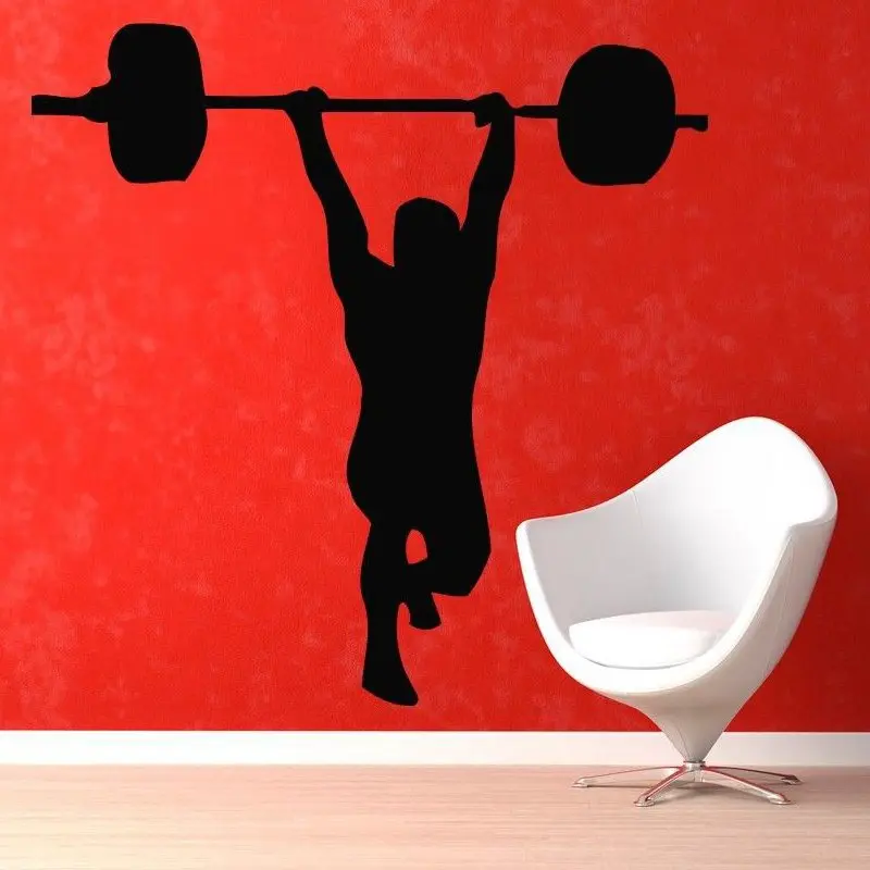 Pegatina Car Gym Sticker Fitness Decal Body building Posters Vinyl Wall Decals Quadro Parede
