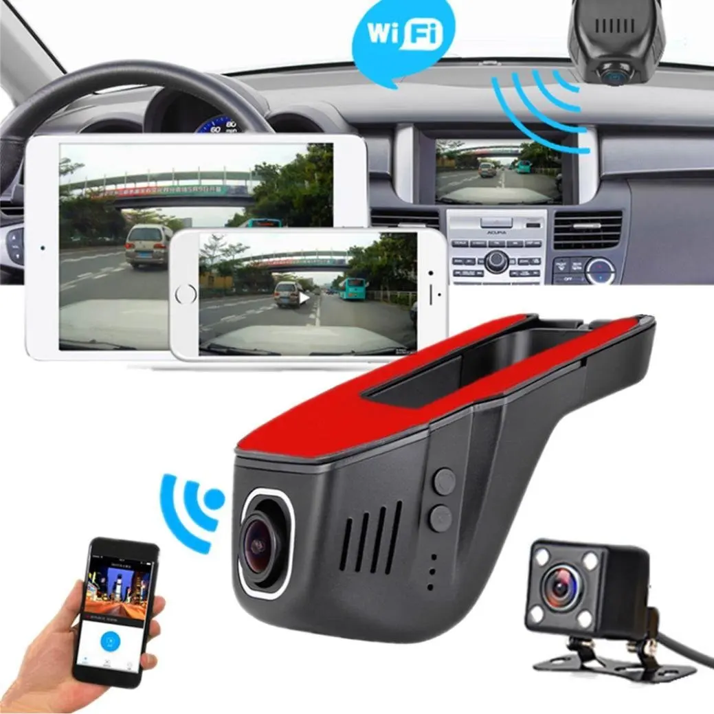 

Novatek 96655 Mini Car DVR Wifi Camera Video Registrater Recorder Monitor Dash Cam Black Box Camcorder HD 1080P Dual Lens