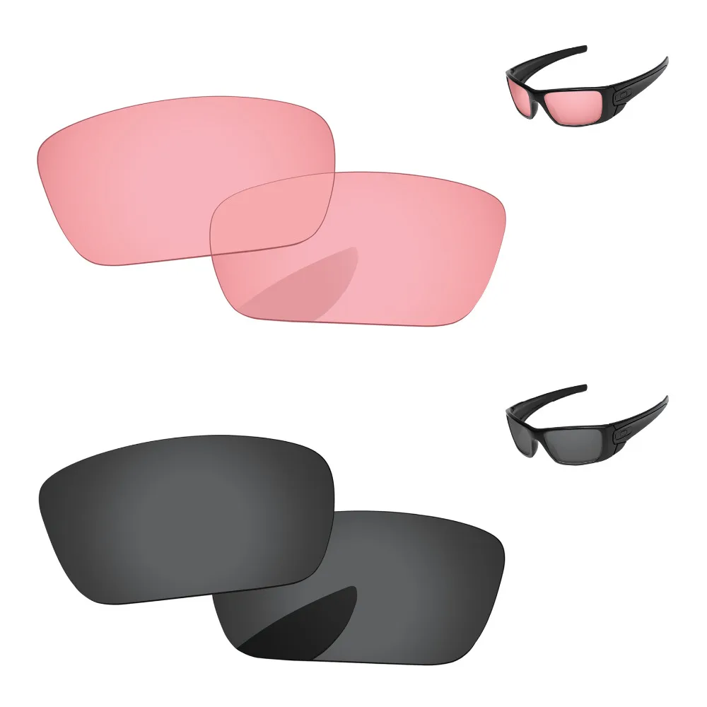 Черный и Кристалл Розовый 2 пары Замена оптические стёкла для топливных элементов солнцезащитные очки женщин рамки 100% UVA и UVB защиты