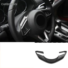Для Mazda CX-5 CX4 2nd Gen AWD/4WD углеродного волокна ABS хромированная Автомобильная оплетка рулевого колеса обрезанная внутренняя рамка наклейки для авто C606
