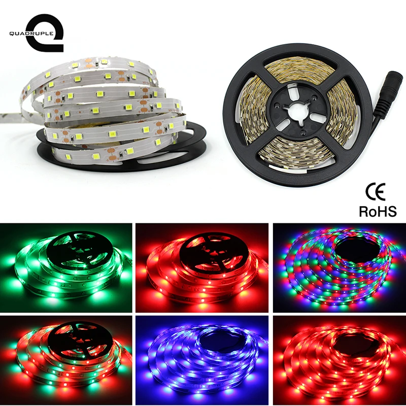 Четырехместный 1 м 2835 5050 RGB светодиодный светильник DC 60 s/m Fiexble водонепроницаемый |