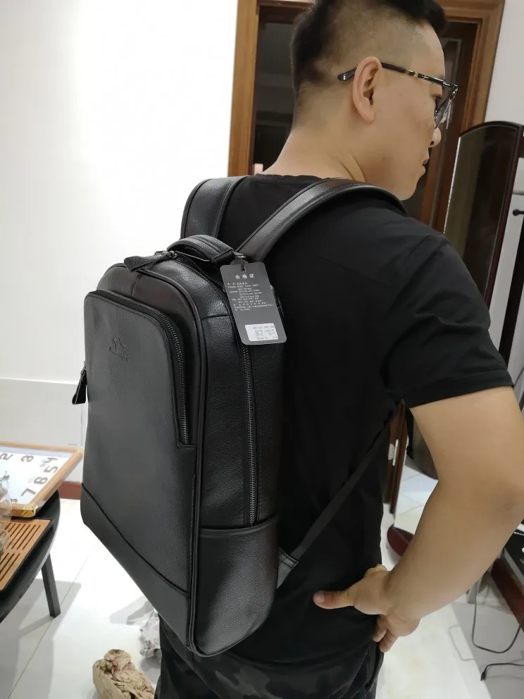 Новые Брендовые мужские рюкзаки из натуральной коровьей кожи, модный рюкзак для студента из натуральной кожи, роскошная сумка для ноутбука