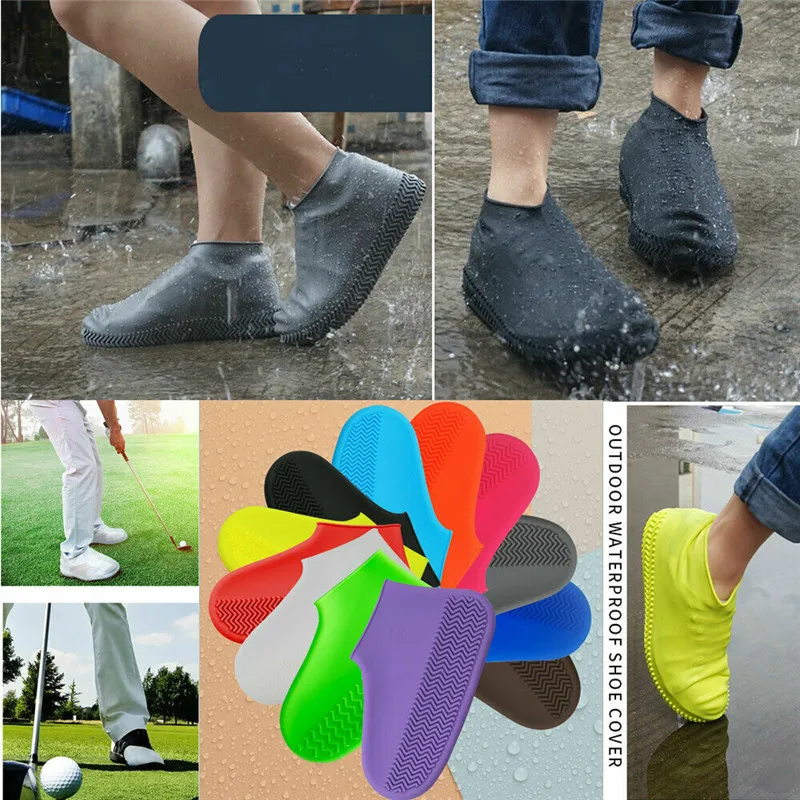

Step In Sock Cover Waterproof Reusable Fast Hand-Free Boot Shoe Sock Covers Anti-slip Silicone