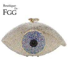Бутик де фгг Винтаж сглаз женские хрустальные вечерние сумки Жесткий Чехол Свадебный клатч Minaudiere Свадебные дамские сумочки и кошельки