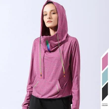 Новая женская спортивная куртка длинный рукав, для йоги рубашка быстросохнущая фитнес Толстовка Спортивная одежда для женщин спортивный топ deportivo mujer