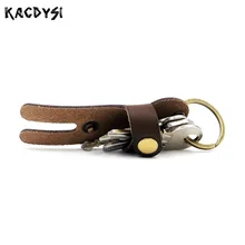 2 шт., ручная работа, Crazy Horse, кожа, унисекс, держатель для ключей, сплит кожа, Ретро стиль, мужской брелок, сумка, креативный кошелек для ключей, чехол для ключей