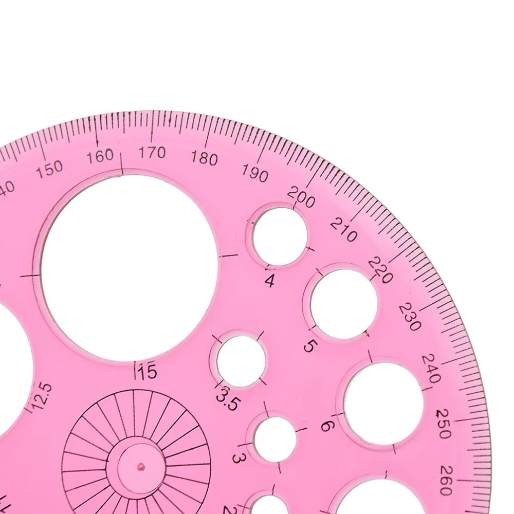 xrhyy 1 pieces patchwork circular template ruler 360 degree full circle protractor fashion new random for product colour aliexpress education office supplies
