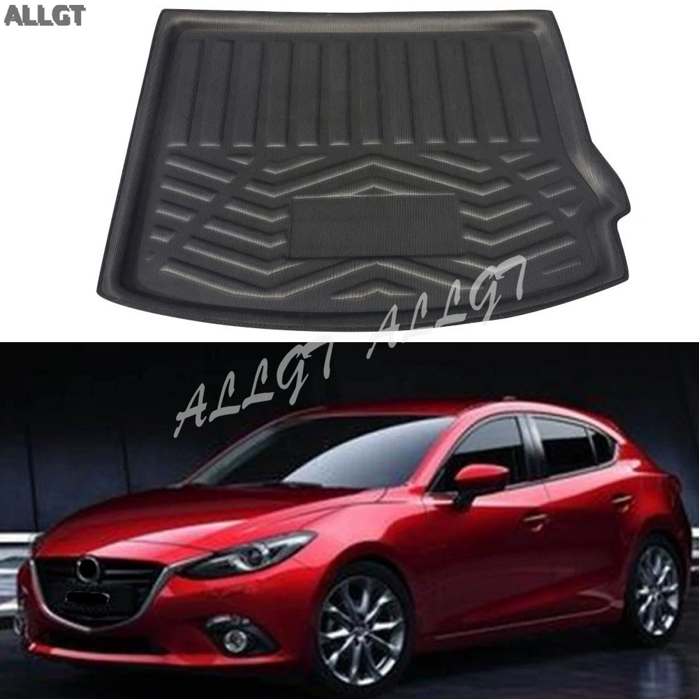

Car Rear Trunk Mat Boot Liner Cargo Tray Floor Carpet For Mazda 3 Axela 2014 2015 2016 2017 2018 Hatchback