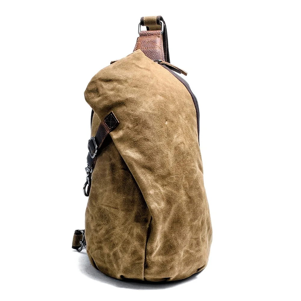 New waterproof batik Chest pack retro pants men canvas shoulder bag leisure dumplings bag