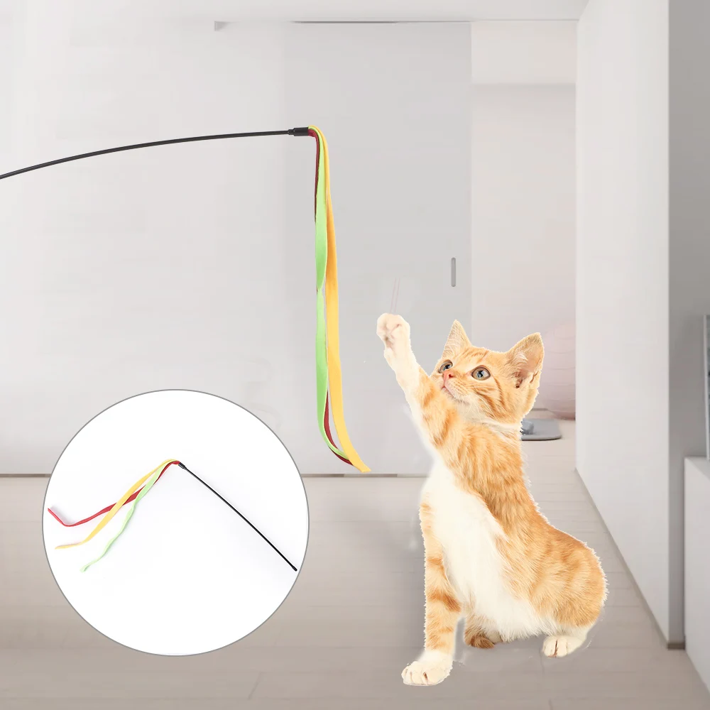

Funny Cat Stick Rod Toy Pet Cat Teaser Wand Colourful Toy Dragonfly with Bell for Cats Pet Products color randomly