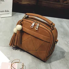 Nouveau Gland Sacs à Bandoulière En Cuir PU Patchwork Sacs À Main femmes Géométrique Messenger Sac fourre-tout Décontracté sac bandoulière sacs