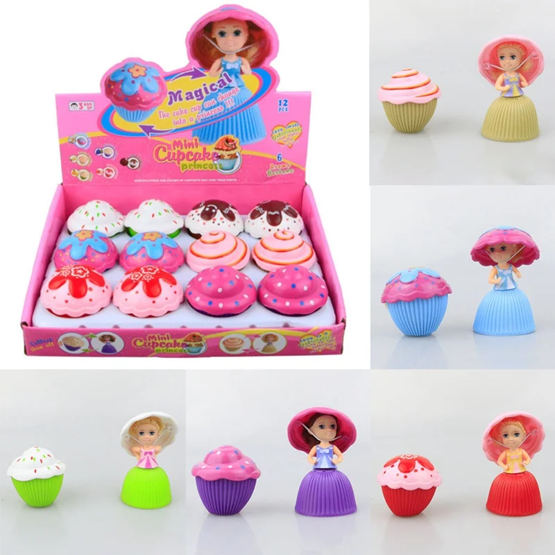 

1pc Mini Cartoon Cute Cupcake Princess Doll Transformed Beautiful Cake Doll Toys for Children Kids Girl Birthday Christmas Gifts