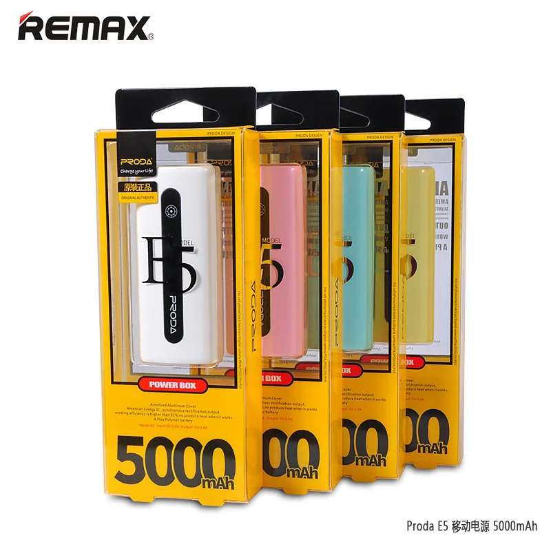 

Remax REMAX E5 5000mah Design power bank USB Charger External Battery Charger Portable Mobile Phone Powerbank