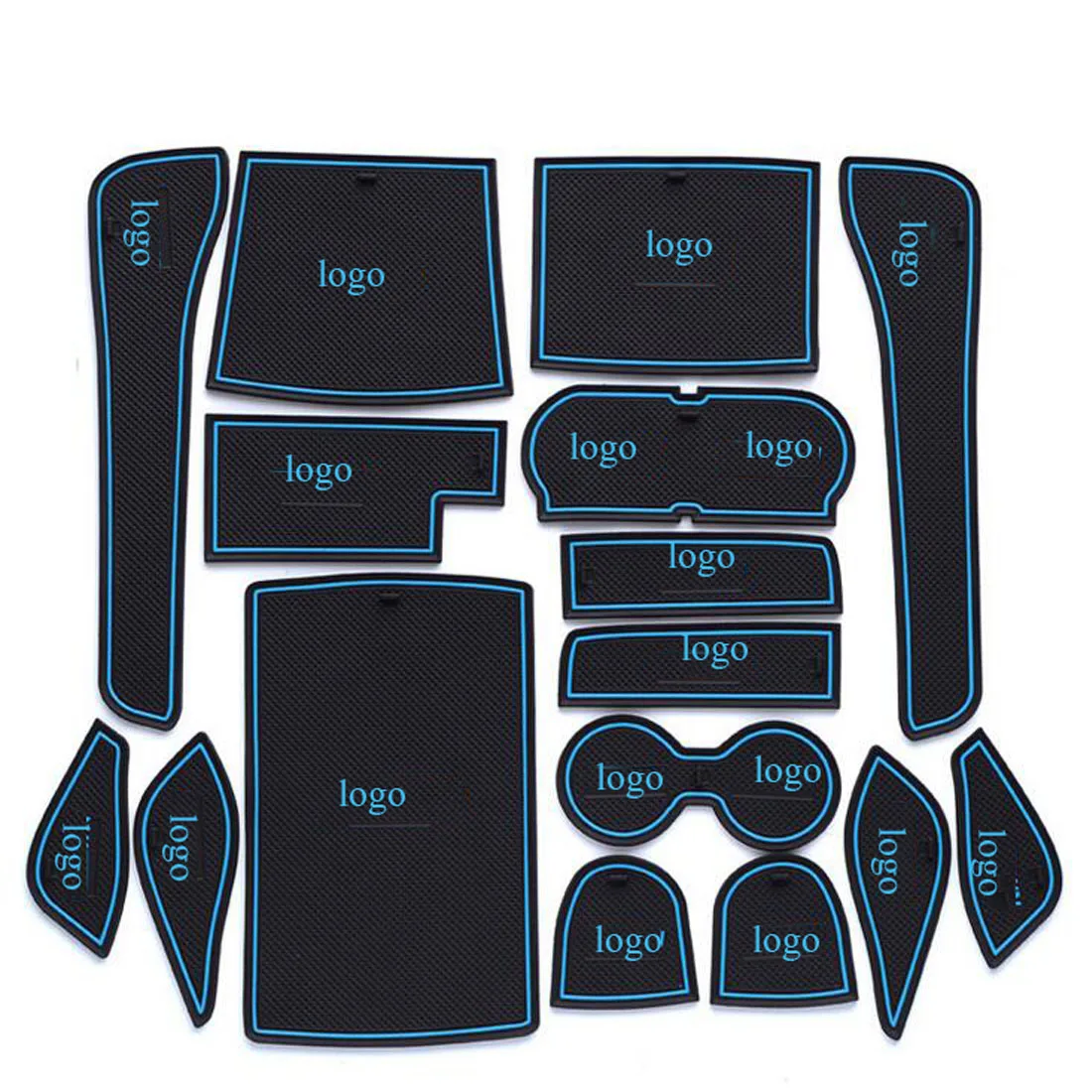

16X Auto Car Styling Non-Slip Mat Sticker Gate Slot Pad Rubber Mat Door Carpet For Toyota CROWN 2015 Sedan