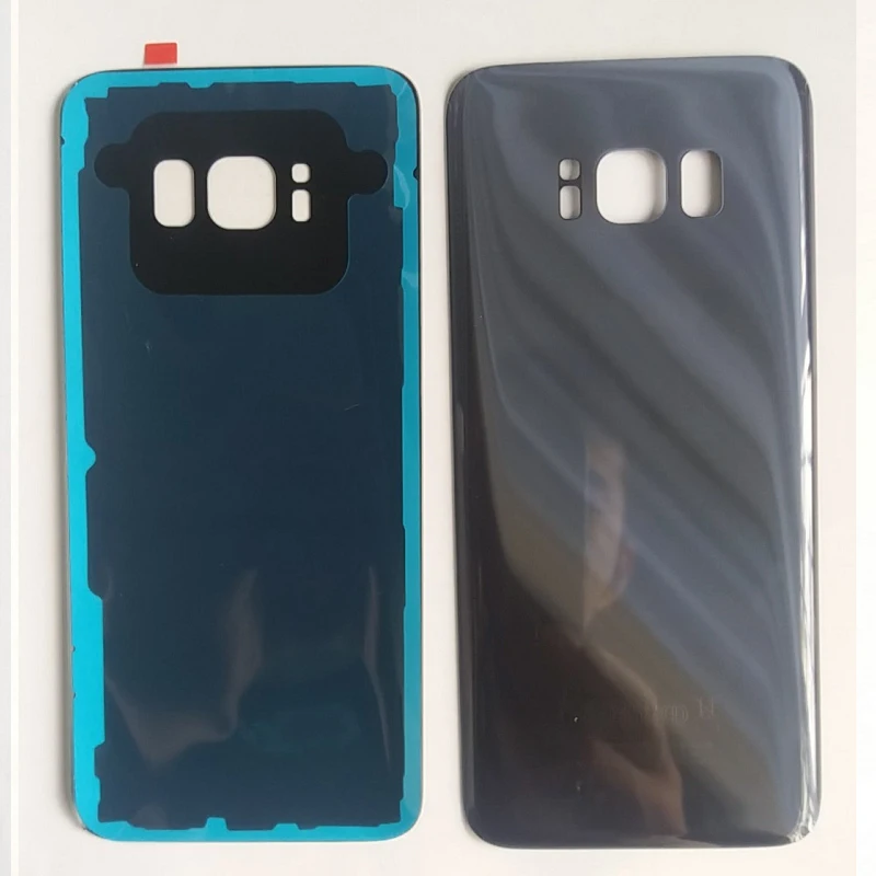 Для SAMSUNG Galaxy S8 S8 Plus G950 G950F G950 G955F Задняя стеклянная крышка батарейного отсека задняя дверь Корпус чехол клейкое стекло для камеры