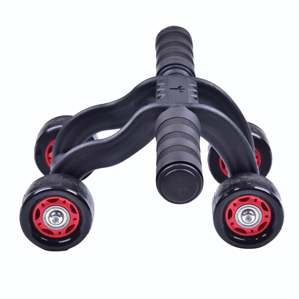 

Muscle Exercise Equipment Home Fitness Equipment Four Wheel Abdominal Power Wheel Ab Roller with Mat Gym Roller Trainer Training