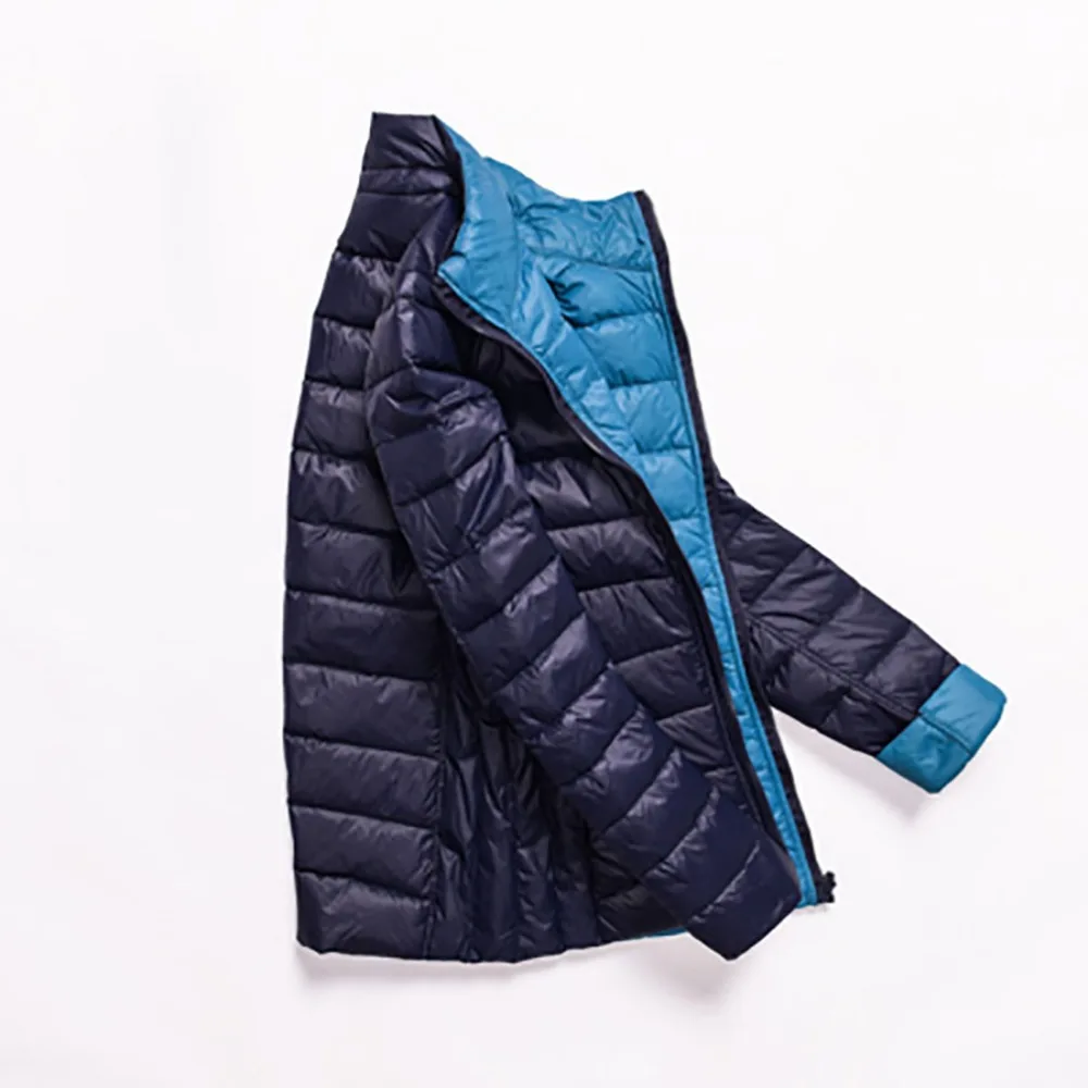Goedkoop Winter Jassen Vrouwen Ultra Licht Donsjack Witte Eend Down Jas Lange Mouwen Warm Parka Vrouwelijke Draagbare Dubbelzijdig Uitloper